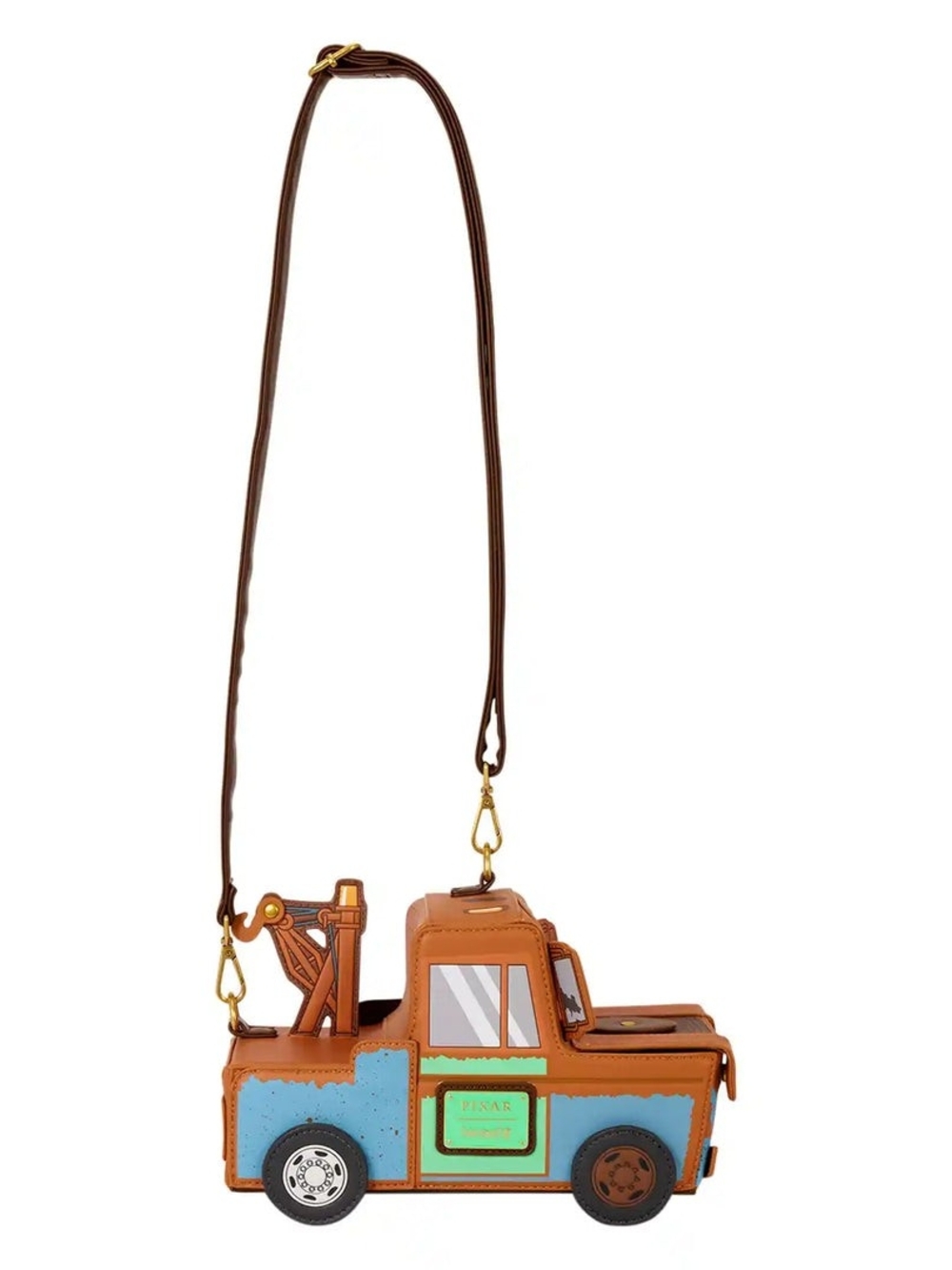 Loungefly Disney Pixar Cars 20th Anniversary Mater Figural Crossbody Bag - Picture 8 of 10